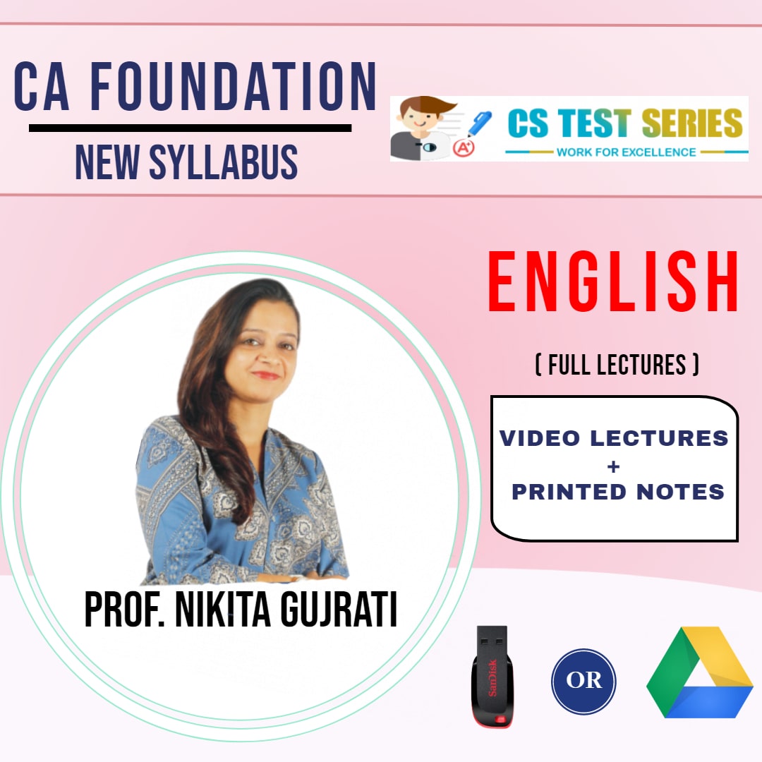 CA FOUNDATION English Only Full Lectures By Proff Nikita Gujrati